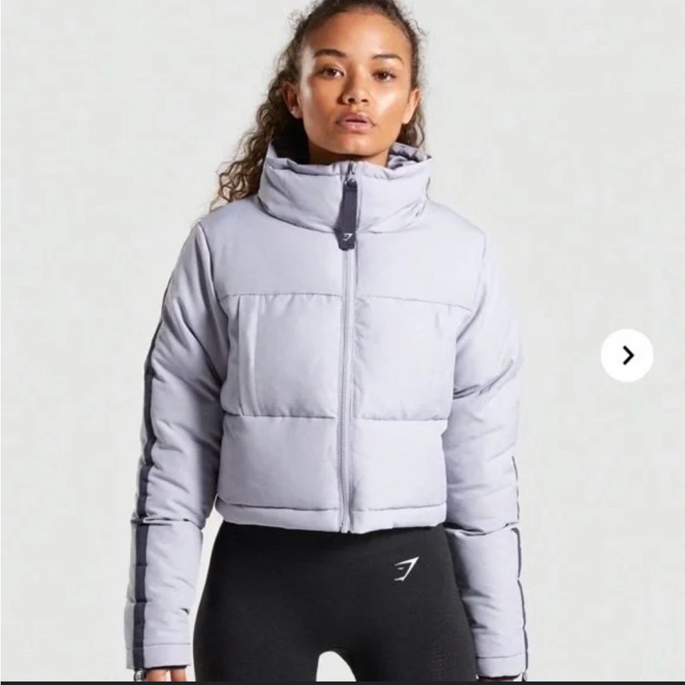 Gymshark Light Gray Puffer Jacket